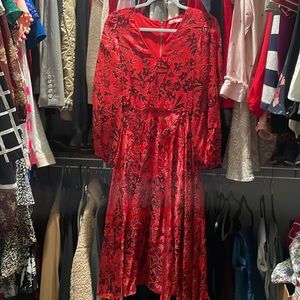 Alicia and Olivia Gorgeous red dress